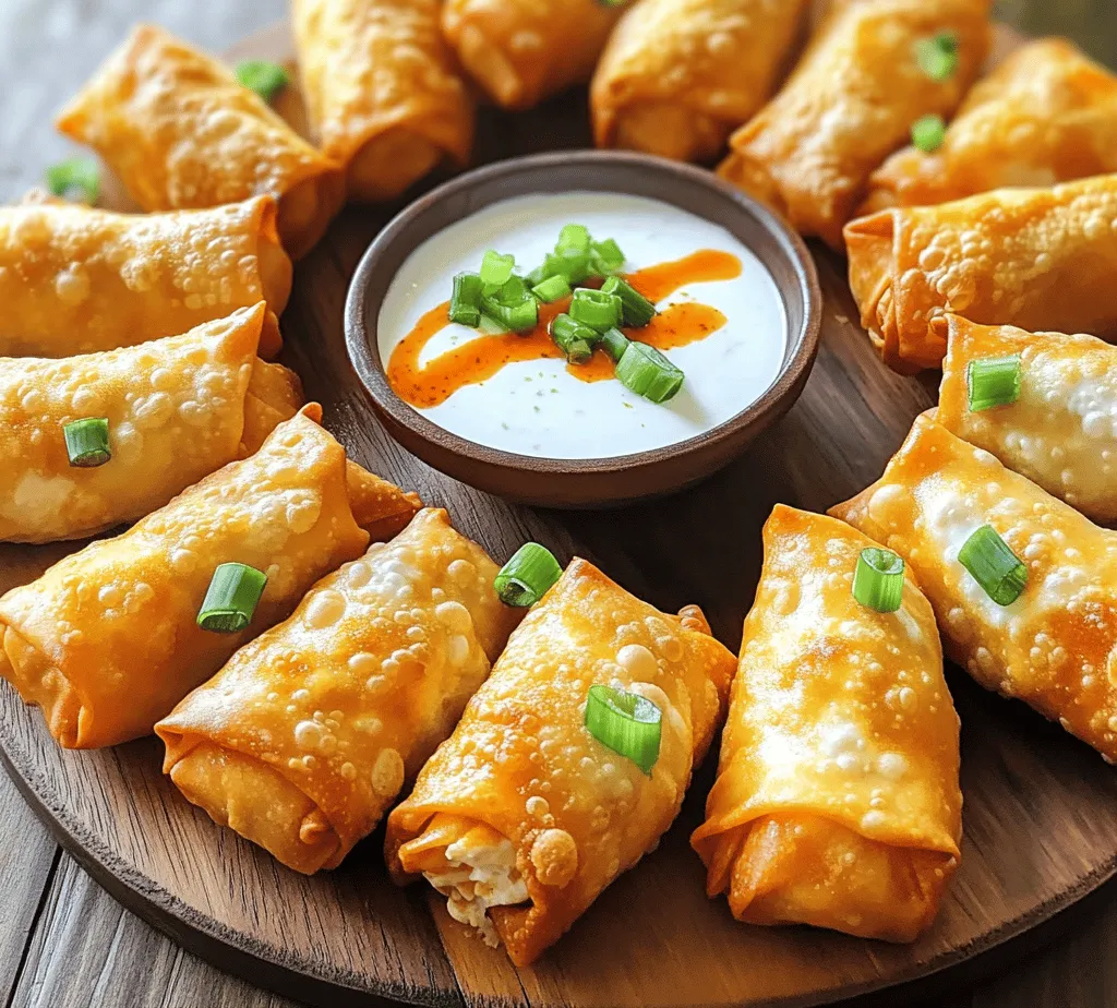 Buffalo chicken egg rolls are the perfect fusion of flavors and textures, combining the beloved taste of buffalo chicken with the crispy, satisfying crunch of egg rolls. These delightful snacks have gained popularity for their versatility; they can be served as an appetizer at parties, a unique addition to game-day spreads, or even as a fun weeknight dinner. The beauty of buffalo chicken egg rolls lies in their balance of heat and creaminess, offering a tantalizing bite that keeps you coming back for more.