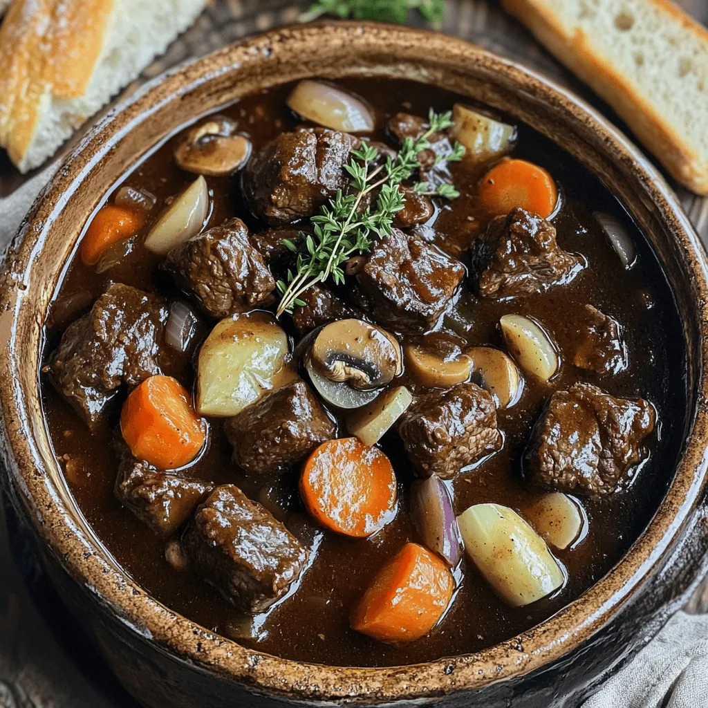 Beef Bourguignon relies on simple yet rich ingredients. The heart of this dish is beef chuck. It has great flavor and tenderness after slow cooking. You want about 2 pounds, cut into 1.5-inch cubes.