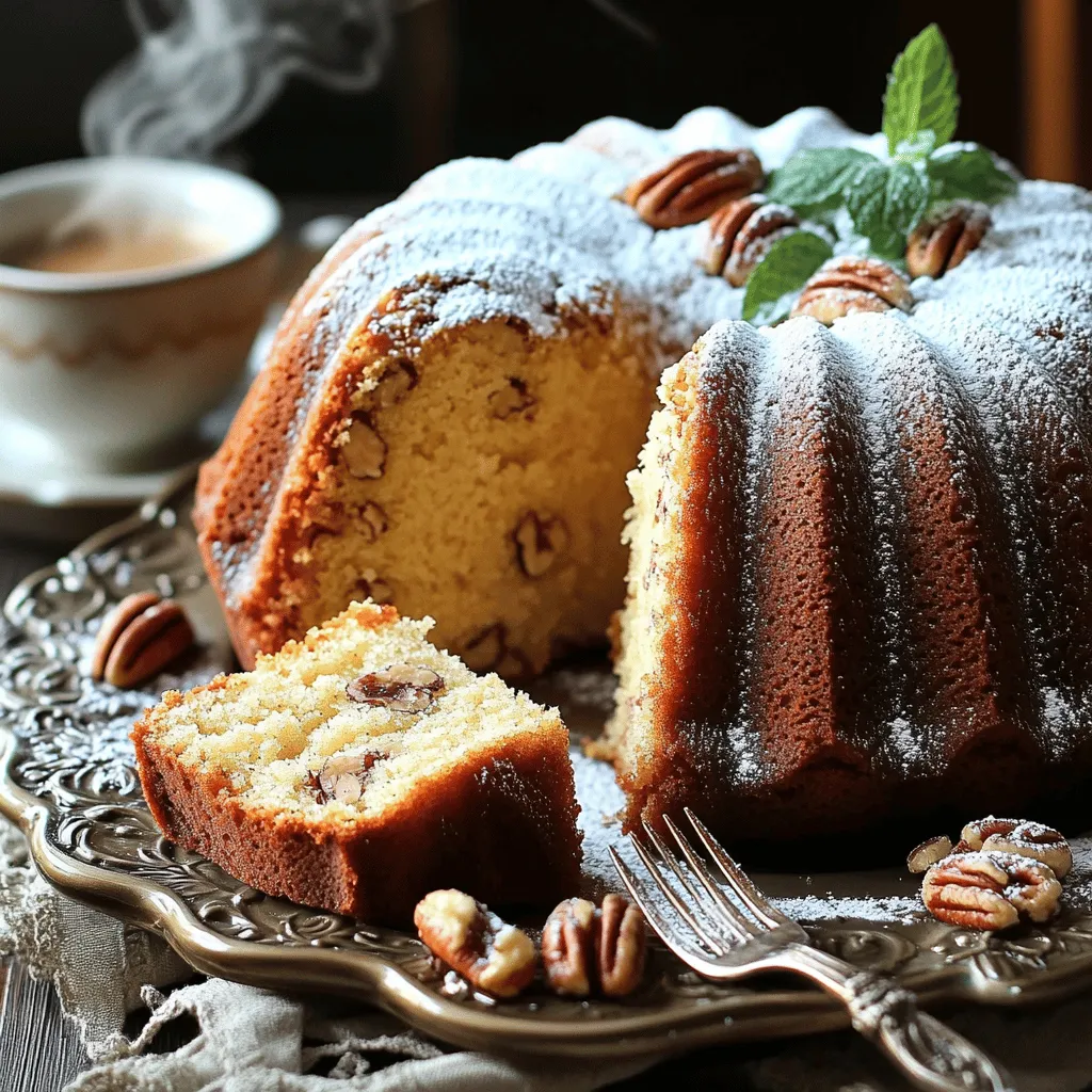 The ingredients for pecan pound cake are simple yet essential. You need butter, sugar, eggs, flour, and milk. These form the base of any classic pound cake. For this cake, we also add pecans, which give it a rich flavor and texture.