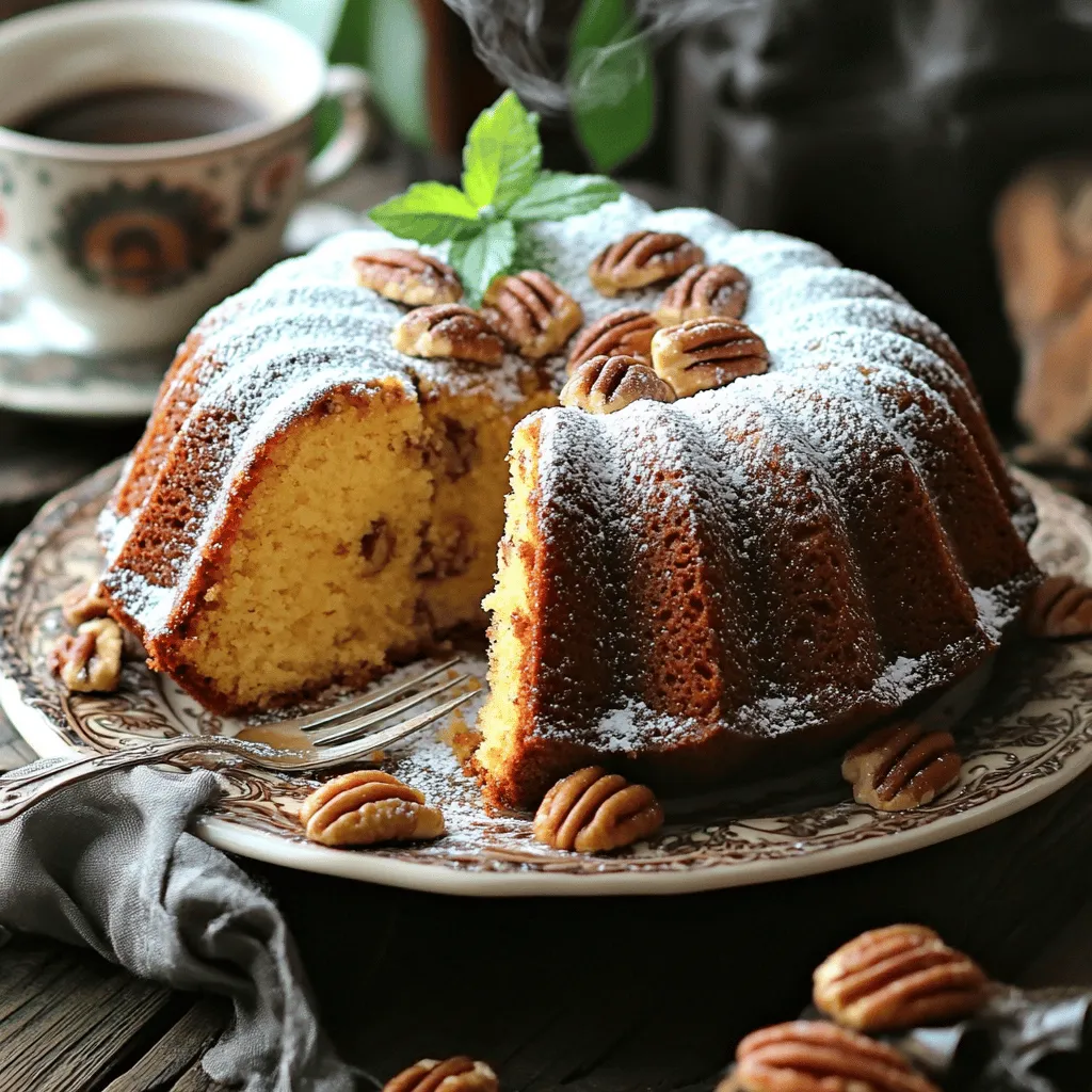 The ingredients for pecan pound cake are simple yet essential. You need butter, sugar, eggs, flour, and milk. These form the base of any classic pound cake. For this cake, we also add pecans, which give it a rich flavor and texture.