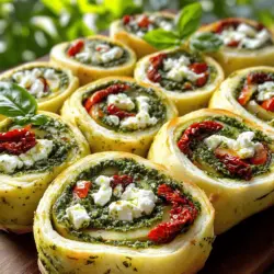 The foundation of the Pesto Feta Rolls is the choice of bread, and flatbread or pita bread serves as the ideal vessel for the delicious fillings. Flatbread is known for its soft and pliable texture, allowing it to be easily rolled without cracking. It provides a delightful chewiness that complements the creamy and tangy flavors of the filling. Pita bread, on the other hand, adds an extra layer of authenticity to the rolls, with its pocket-like shape making it easy to stuff with ingredients. Whichever you choose, both options offer a neutral base that allows the vibrant flavors of the fillings to shine through.