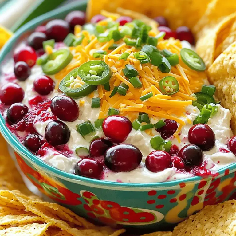 In the realm of appetizers, few dishes can boast the vibrant flavor profile of a Creamy Cranberry Jalapeño Dip. This unique blend brings together the tartness of fresh cranberries, the richness of creamy cheeses, and a tantalizing kick from jalapeños, making it an ideal choice for a range of gatherings. Whether you're hosting a casual get-together or celebrating a festive occasion, this dip is sure to impress your guests while tantalizing their taste buds.