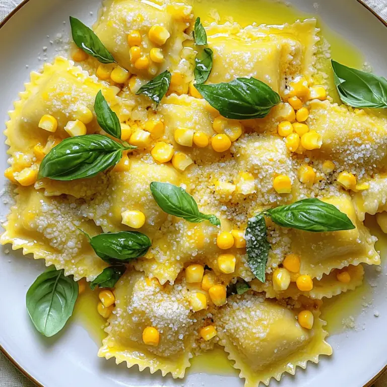 Sweet Corn Ravioli is more than just a dish; it’s a culinary experience that brings together the comforting essence of homemade pasta with the vibrant flavors of fresh ingredients. Imagine tender pasta pockets filled with the sweetness of corn, creamy ricotta, and a hint of fresh herbs, all enveloped in a luscious sauce. This dish is perfect for family gatherings, special occasions, or a cozy night in, elevating your dining experience with its rich flavors and satisfying textures.