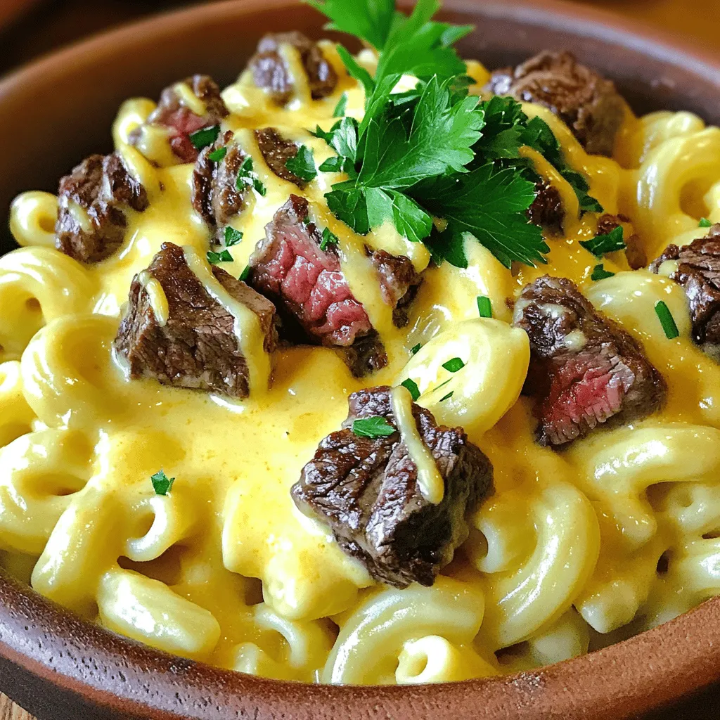 To make a great beer mac and cheese with steak bites, you need simple ingredients. Here’s a list to get you started.