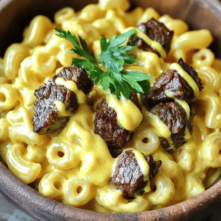 To make a great beer mac and cheese with steak bites, you need simple ingredients. Here’s a list to get you started.