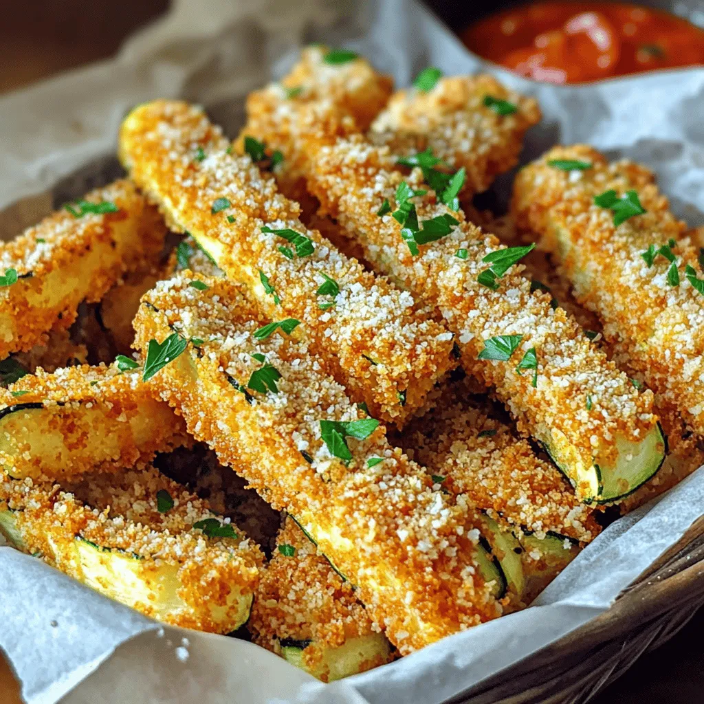 To make baked Parmesan zucchini fries, you need fresh, simple ingredients.