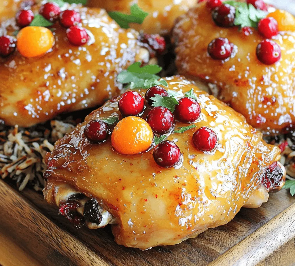 Cranberry Orange Chicken is a delightful dish that beautifully marries the tartness of cranberries with the zesty brightness of oranges. This unique flavor profile not only tantalizes the taste buds but also adds a pop of color to your dinner table. Ideal for holiday gatherings, family celebrations, or even a cozy weeknight meal, this recipe is sure to impress your guests and family alike. The seasonal appeal of this dish makes it a perfect choice for Thanksgiving, Christmas, or any occasion where festive flavors are welcomed.