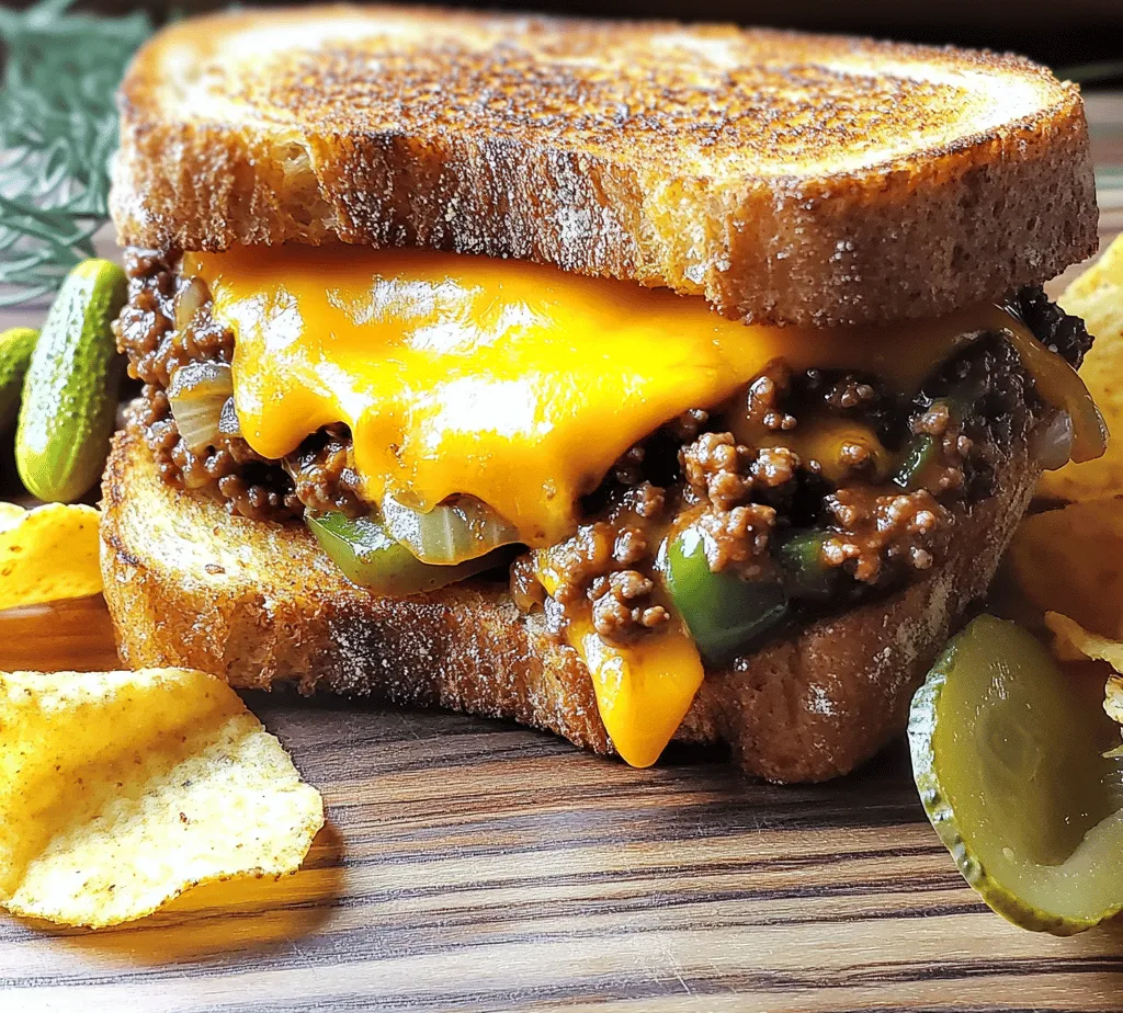 Introducing the Sloppy Joe Grilled Cheese, a delightful twist on two beloved American comfort foods. This unique dish combines the rich, savory flavors of a classic Sloppy Joe with the gooey, melty goodness of a grilled cheese sandwich. Imagine biting into a crispy, buttery exterior, only to be met with a warm, hearty filling that is both satisfying and nostalgic. This recipe is not just a meal; it’s a culinary experience that takes you back to your childhood while offering a fresh take on familiar flavors.