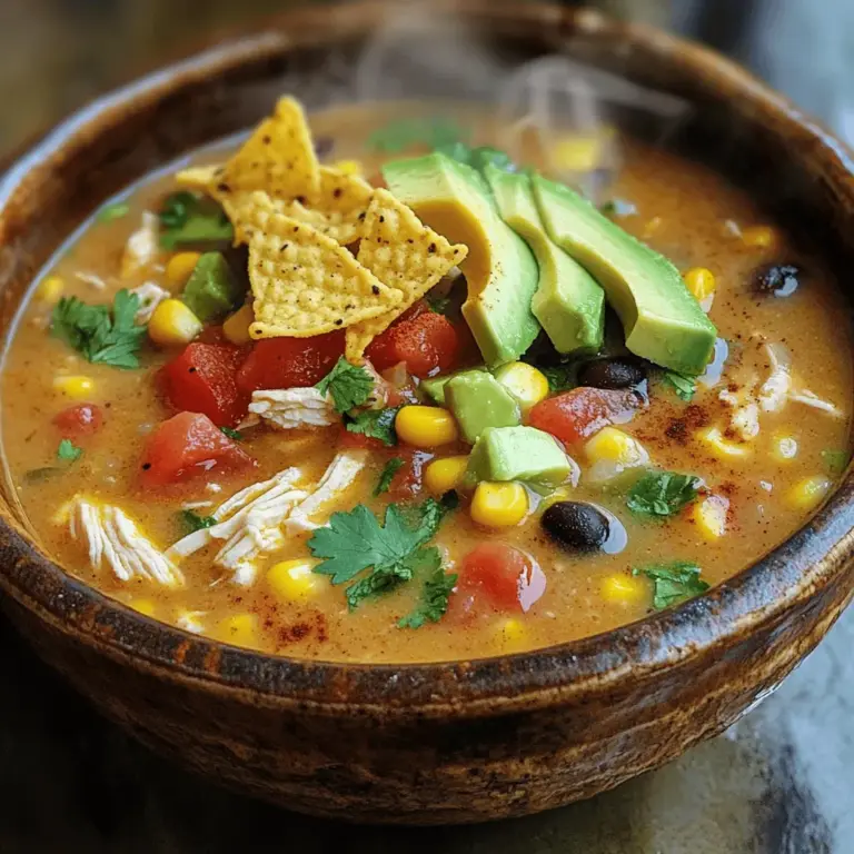 To create a rich and tasty creamy chicken tortilla soup, you need key ingredients. First, you need chicken. I use one pound of boneless, skinless chicken breasts. The chicken gives flavor and protein.