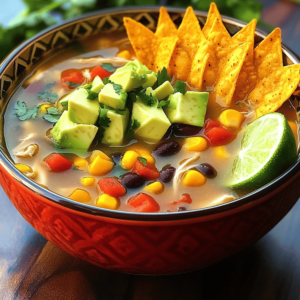 To make an authentic chicken tortilla soup, you need a few key ingredients. These items create a rich and tasty broth that warms you up.