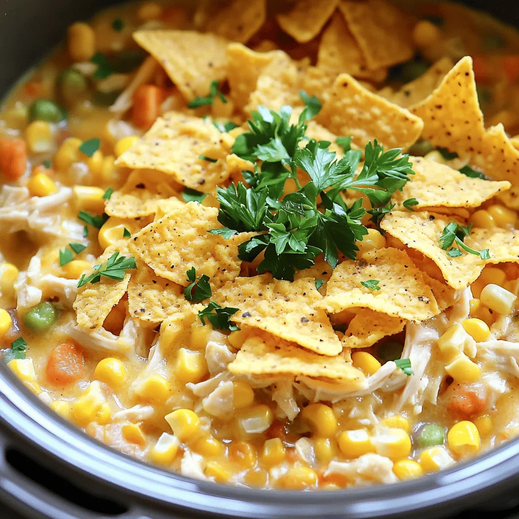 To make a delicious slow cooker corn chicken casserole, you need a few key ingredients. The main star is shredded chicken, about two cups. You can use leftover chicken or rotisserie chicken for ease. Next, grab one can of corn, drained, to add sweetness and texture.