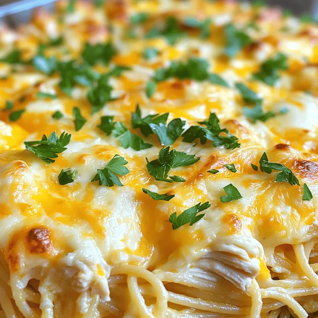 To create the ultimate Cheesy Chicken Spaghetti Delight, it's essential to use high-quality ingredients that will enhance the dish's flavor and texture. Each component plays a significant role in achieving the perfect balance between creaminess, cheesiness, and savory goodness. Here’s a closer look at the key ingredients that make up this delightful recipe.