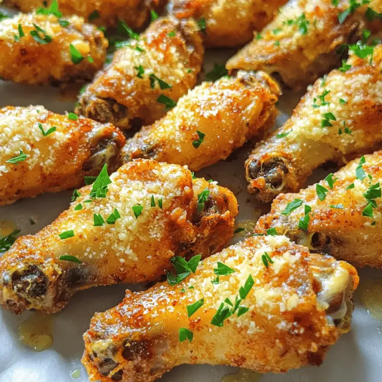 To make garlic parmesan wings, you need simple, fresh ingredients. The base is 2 pounds of chicken wings. For the sauce, gather 4 tablespoons of unsalted butter. You will also need 5 cloves of minced garlic. The herbs are 1 teaspoon each of dried parsley and dried oregano. Add salt and pepper to taste for seasoning. To finish, use 1 cup of grated Parmesan cheese.