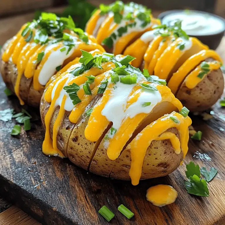 Hasselback potatoes are a unique way to bake potatoes. They look fancy but are easy to make. You slice the potatoes thinly, but not all the way through. This creates a fan-like shape that is great for holding toppings.