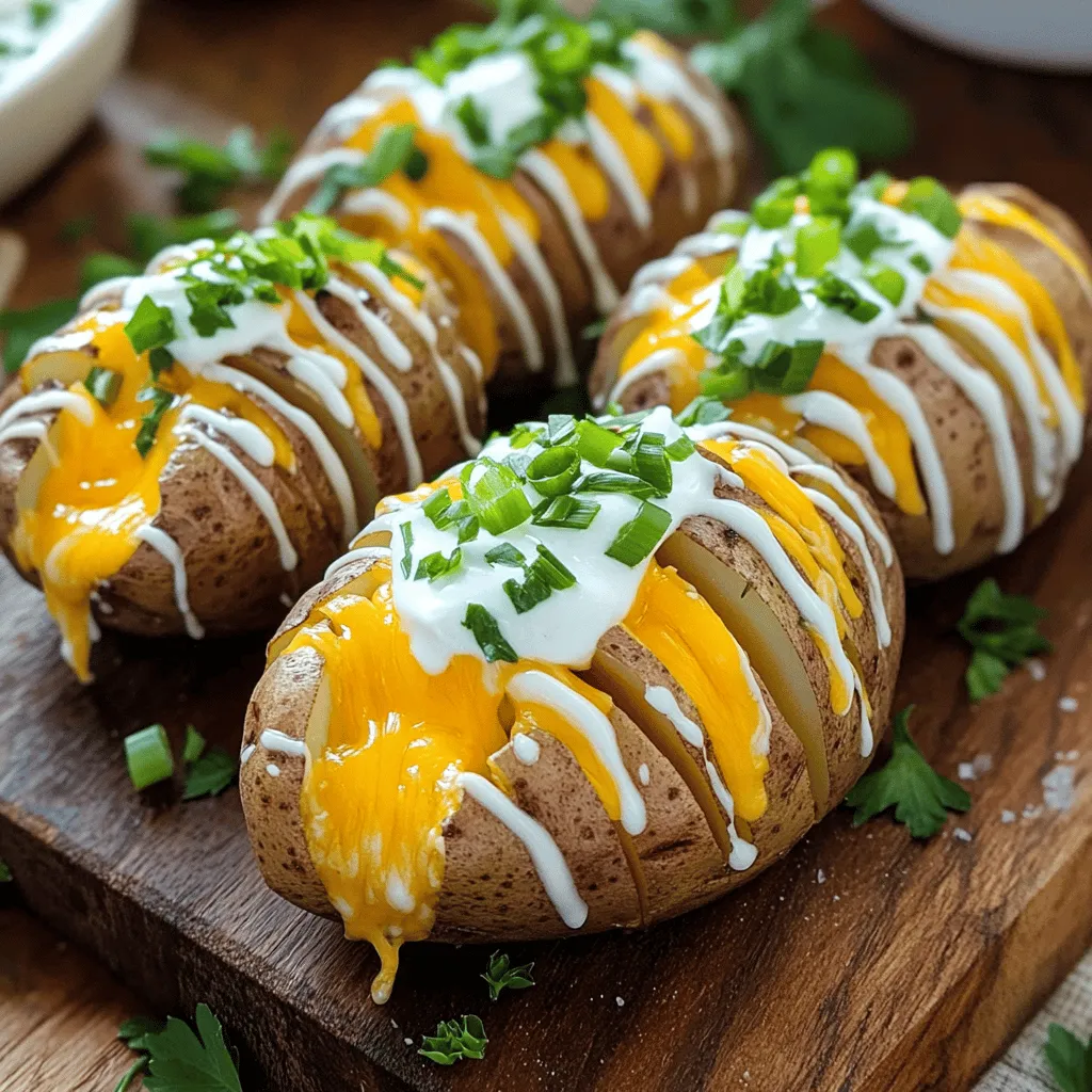 Hasselback potatoes are a unique way to bake potatoes. They look fancy but are easy to make. You slice the potatoes thinly, but not all the way through. This creates a fan-like shape that is great for holding toppings.