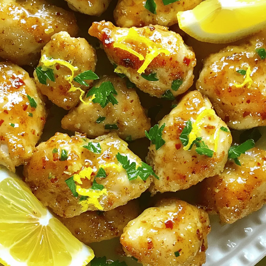 In the world of quick and delicious meals, Lemon Garlic Chicken Bites stand out as a vibrant and flavor-packed option. This recipe combines tender chicken breast with the zesty brightness of lemon and the aromatic depth of garlic, making it a perfect dish for busy weeknights or casual gatherings. With its simple preparation and fresh ingredients, Lemon Garlic Chicken Bites create a culinary experience that is both delightful and satisfying. Whether you're looking to impress guests at a dinner party or need a quick meal for your family, this dish is versatile enough to fit any occasion.