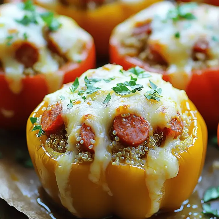 Kielbasa-Stuffed Peppers are a culinary delight that brings together the robust flavors of savory kielbasa sausage and the fresh crunch of bell peppers. This dish is not only satisfying but also offers a beautiful presentation, making it an excellent choice for both family dinners and entertaining guests. The beauty of stuffed peppers lies in their versatility; they can easily accommodate various dietary preferences and ingredient substitutions. Whether you're vegetarian, gluten-free, or simply looking to cut back on meat, this recipe can be adapted to suit your needs.