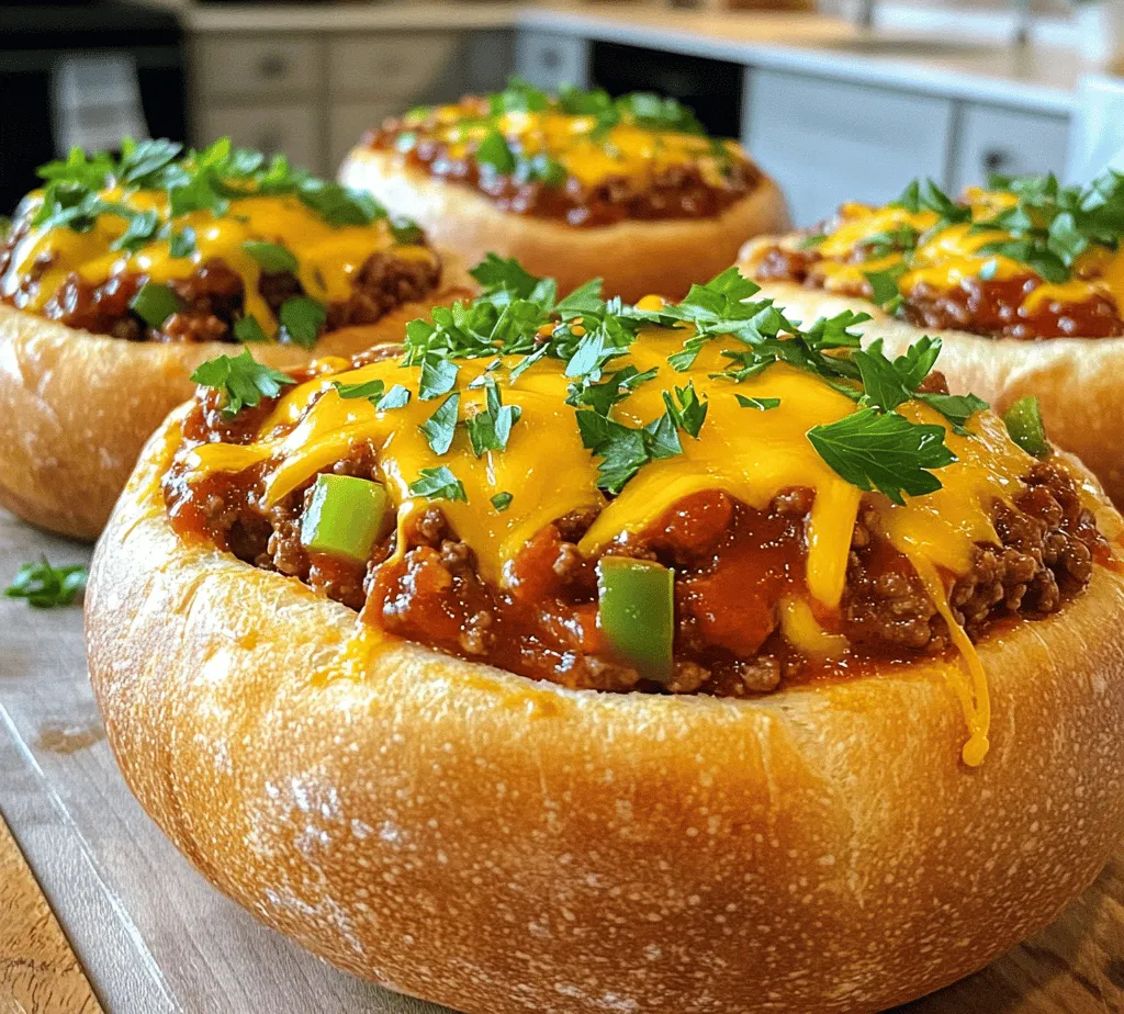 Sloppy Joes have long held a cherished spot in the pantheon of classic comfort foods. This nostalgic dish, characterized by its savory, saucy ground meat filling piled high on a bun, has delighted generations of families. But what if we could elevate this beloved meal to new heights? Enter the Bread Bowl Sloppy Joes—a delightful twist that not only enhances the flavor but also transforms the presentation. Imagine digging into a warm, freshly baked sourdough bread bowl, brimming with a rich and hearty Sloppy Joe mixture. This recipe isn’t just about taste; it's also about convenience and an impressive visual appeal that can turn any casual family dinner into a memorable occasion.