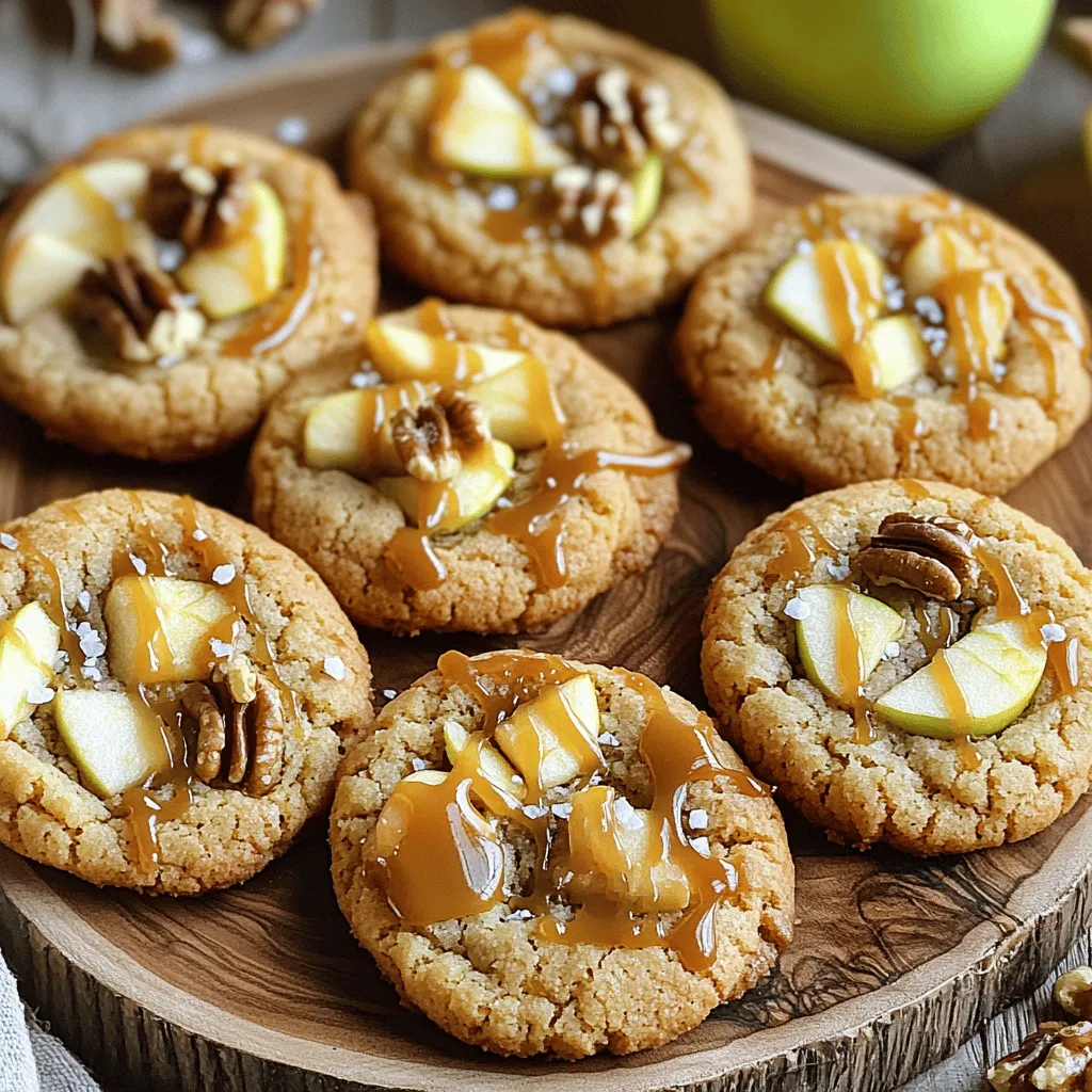 Caramel apple walnut cookies bring together sweet flavors and crunchy nuts. These cookies stand out with their chewy texture and rich taste.