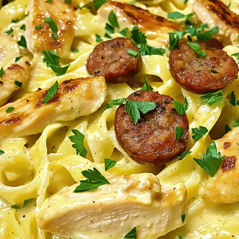 Cajun cuisine, rooted in the rich cultural tapestry of Louisiana, is characterized by its vibrant flavors and hearty dishes that reflect the region's history and diverse influences. Known for its generous use of spices, Cajun cooking brings warmth and excitement to the table, making every meal an experience to savor. Among the many mouthwatering offerings, Cajun Chicken and Sausage Alfredo stands out as a delightful fusion of creamy Italian pasta and bold Cajun seasonings. This dish combines the comforting allure of Alfredo sauce with the spicy kick of Cajun spices, resulting in a rich and flavorful meal that is sure to please.