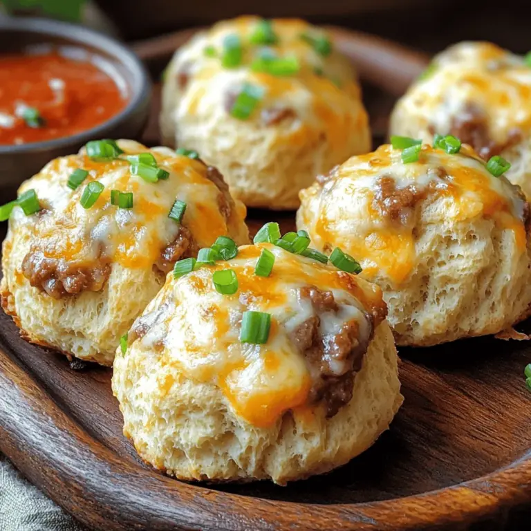 To make cheesy beef biscuit bombs, you need simple ingredients. Here are the key items: