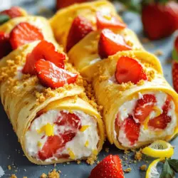 Easy strawberry cheesecake rolls are a fun twist on classic cheesecake. They are light, creamy, and packed with fresh strawberries. These rolls use flour tortillas, which make them simple to prepare. No baking is needed, which keeps the kitchen cool and stress-free.