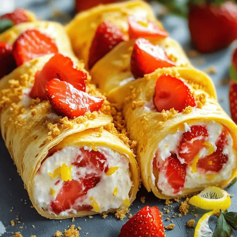 Easy strawberry cheesecake rolls are a fun twist on classic cheesecake. They are light, creamy, and packed with fresh strawberries. These rolls use flour tortillas, which make them simple to prepare. No baking is needed, which keeps the kitchen cool and stress-free.