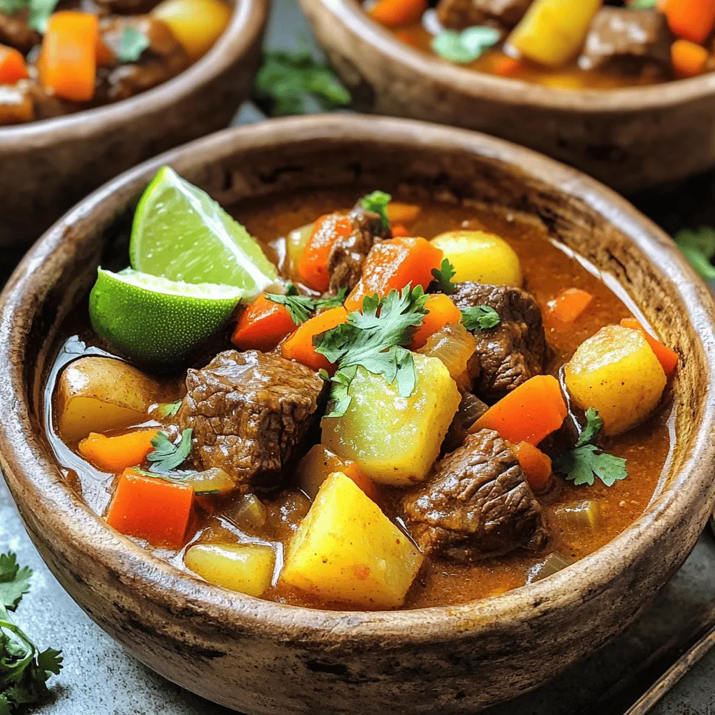 To make a great beef Mexican stew, you need beef Mexican stew ingredients that bring flavor and warmth. The base of this stew is 2 pounds of beef chuck. Cut it into 1-inch cubes for even cooking. Next, you will need 2 tablespoons of olive oil to sear the beef. This step adds depth to the flavor.