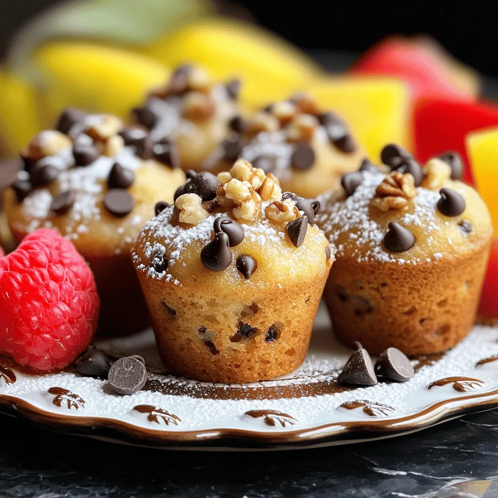 Mini banana muffins are small, fluffy treats. They pack a big banana flavor in a tiny bite. I love how easy they are to make and how quickly they disappear.
