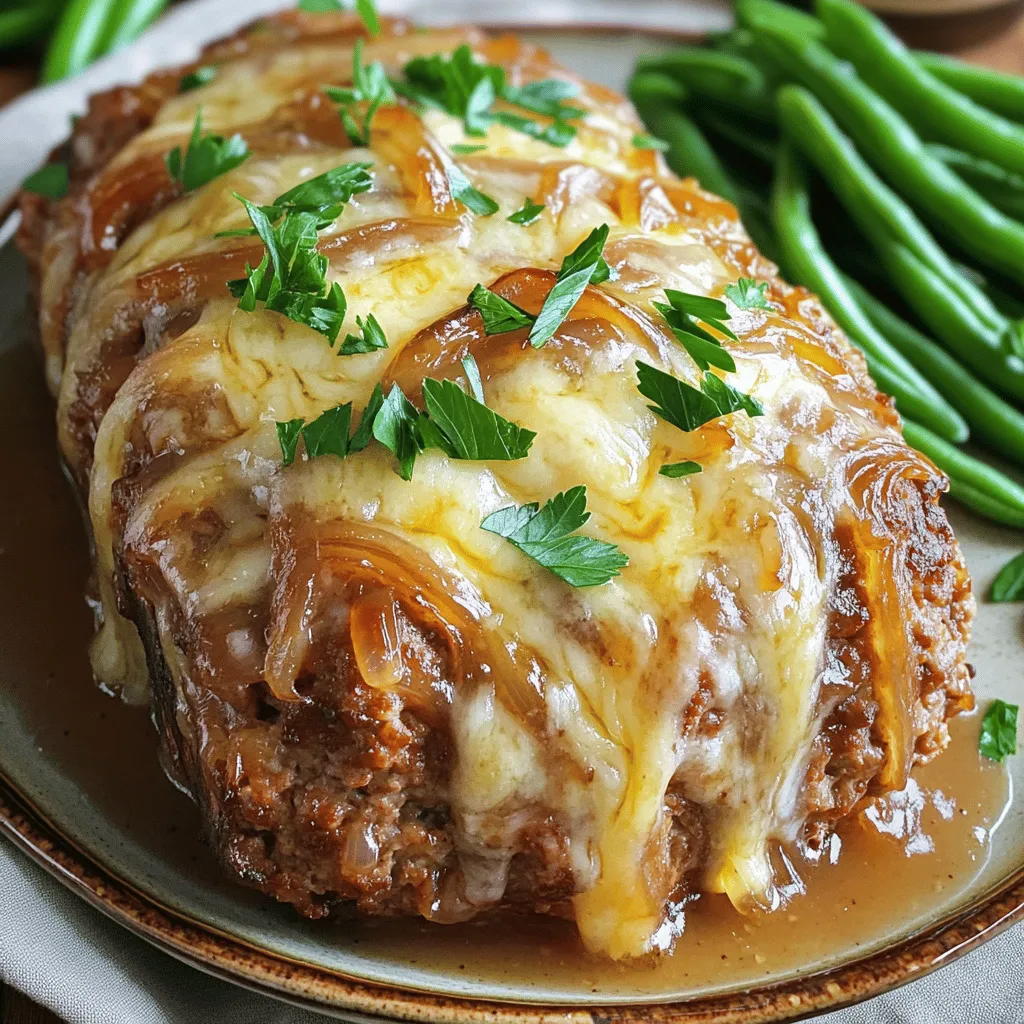 The heart of a great French Onion Meatloaf lies in its ingredients. You will need ground beef and ground pork for a juicy base. The mix brings rich flavors and a nice texture. You can also use all ground beef if you prefer a simpler option.