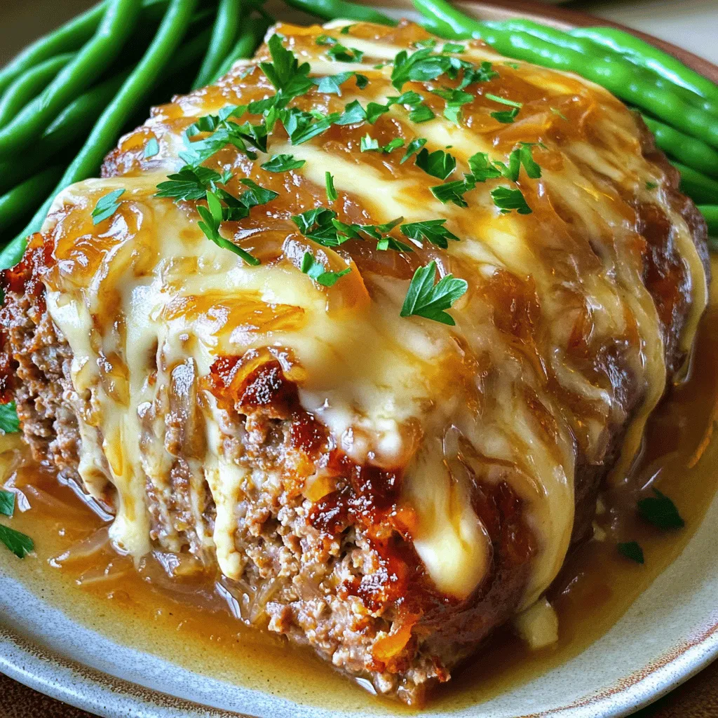 The heart of a great French Onion Meatloaf lies in its ingredients. You will need ground beef and ground pork for a juicy base. The mix brings rich flavors and a nice texture. You can also use all ground beef if you prefer a simpler option.