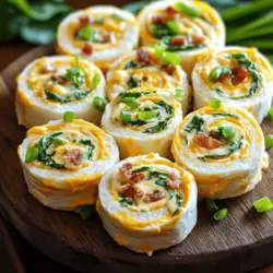 To make the bacon cheddar ranch pinwheels, you need a few key ingredients. The base includes four large tortillas, either flour or spinach. These will hold your tasty filling together.