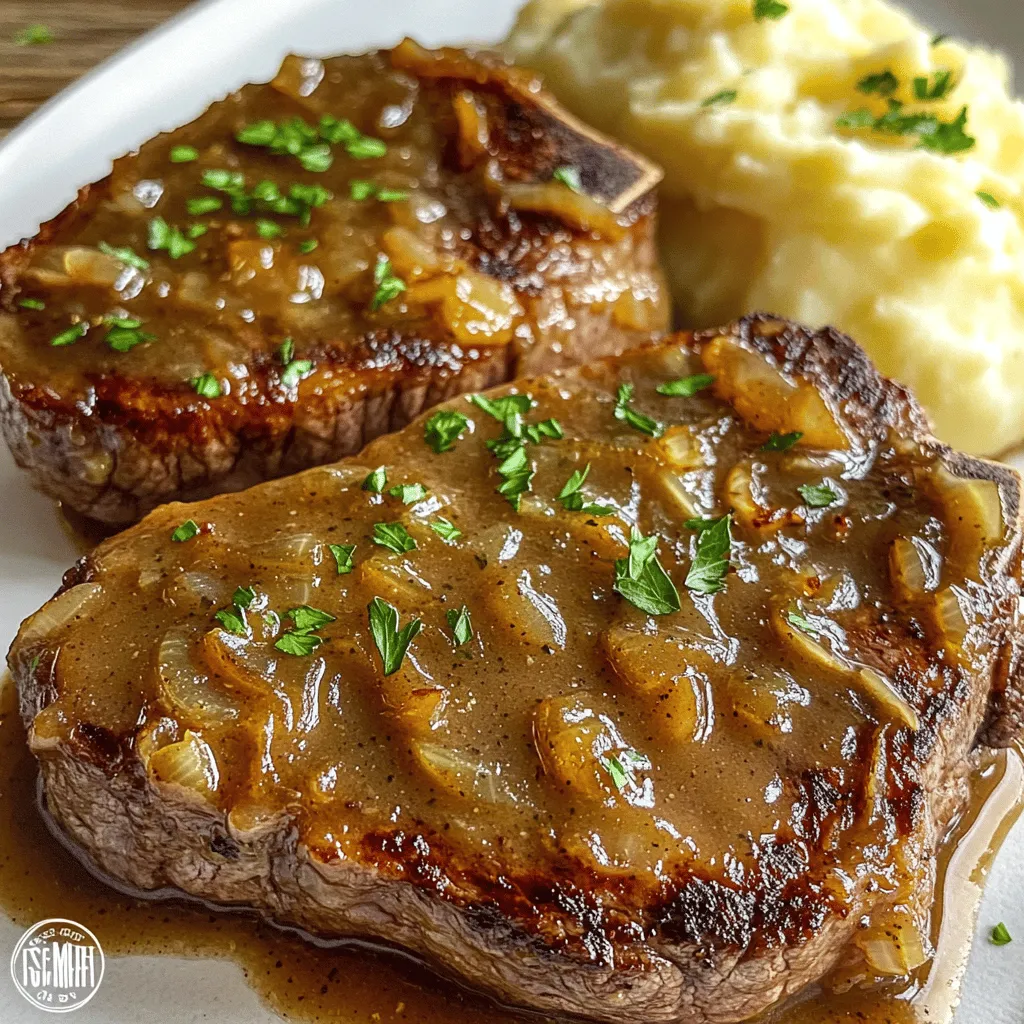 To make onion gravy smothered steak, you need a few key ingredients. Let's break them down.