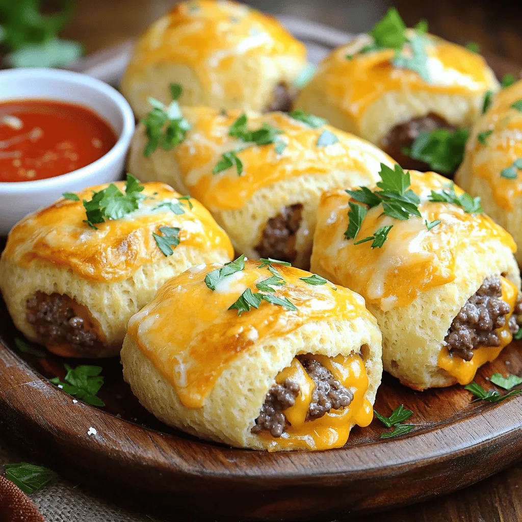 Garlic parmesan cheeseburger bombs are small bites of joy. They mix juicy beef, cheese, and garlic. Each bite bursts with flavor. This dish stands out because of its delightful blend of ingredients. The garlic gives a zing, while parmesan adds a rich, savory touch. These bombs are not just tasty; they are fun to eat!