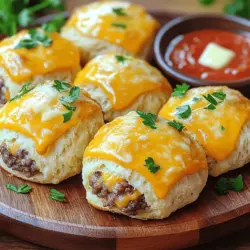 Garlic parmesan cheeseburger bombs are small bites of joy. They mix juicy beef, cheese, and garlic. Each bite bursts with flavor. This dish stands out because of its delightful blend of ingredients. The garlic gives a zing, while parmesan adds a rich, savory touch. These bombs are not just tasty; they are fun to eat!