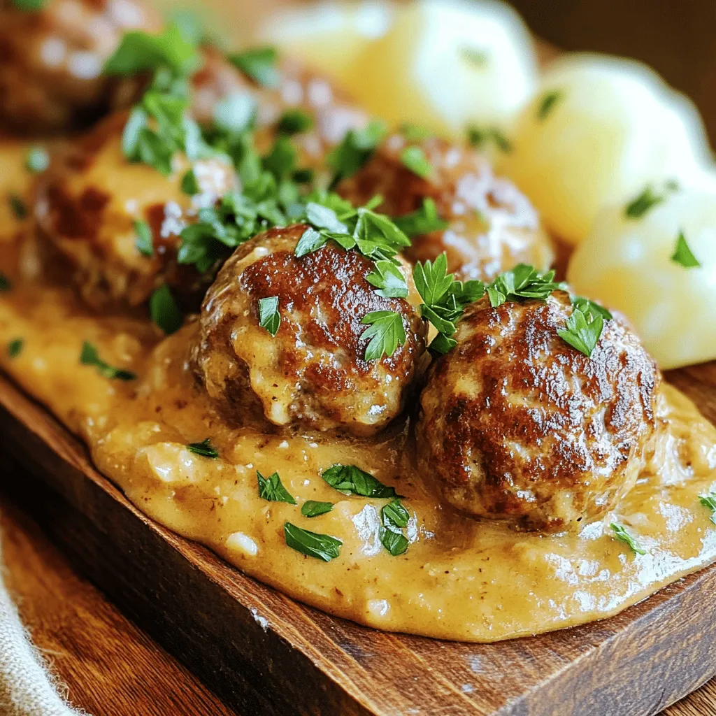 To make tasty Swedish meatballs, you need a few key ingredients. The base comes from two meats: ground beef and ground pork. Using both gives the meatballs great flavor and texture. A mix of 1 pound of beef and 1/2 pound of pork works best.