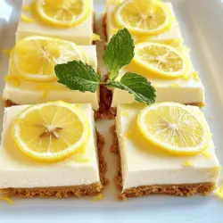 Lemon cheesecake squares are a refreshing twist on classic cheesecake. They combine creamy cheese with bright lemon flavor. This mix creates a perfect balance of sweet and tart. The crust is usually made of graham cracker crumbs. This adds a nice crunch to each bite.