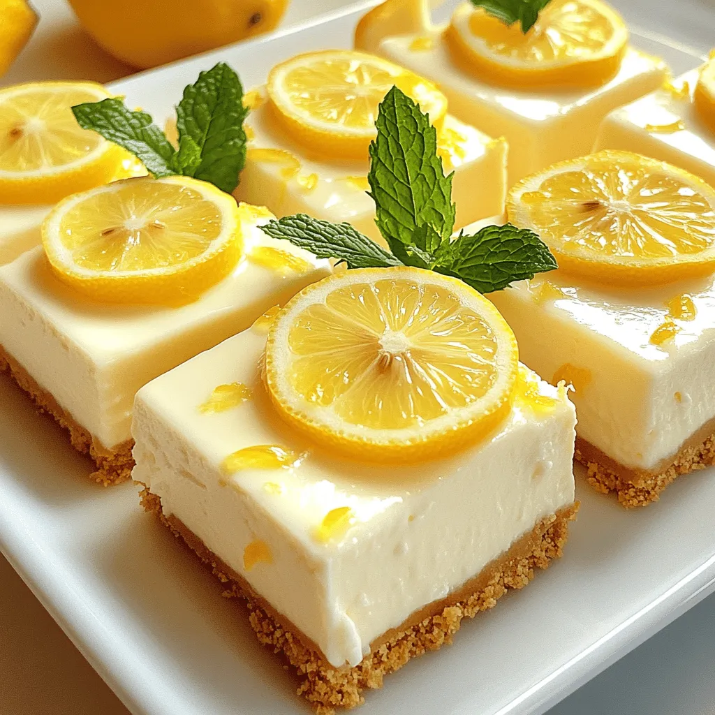 Lemon cheesecake squares are a refreshing twist on classic cheesecake. They combine creamy cheese with bright lemon flavor. This mix creates a perfect balance of sweet and tart. The crust is usually made of graham cracker crumbs. This adds a nice crunch to each bite.