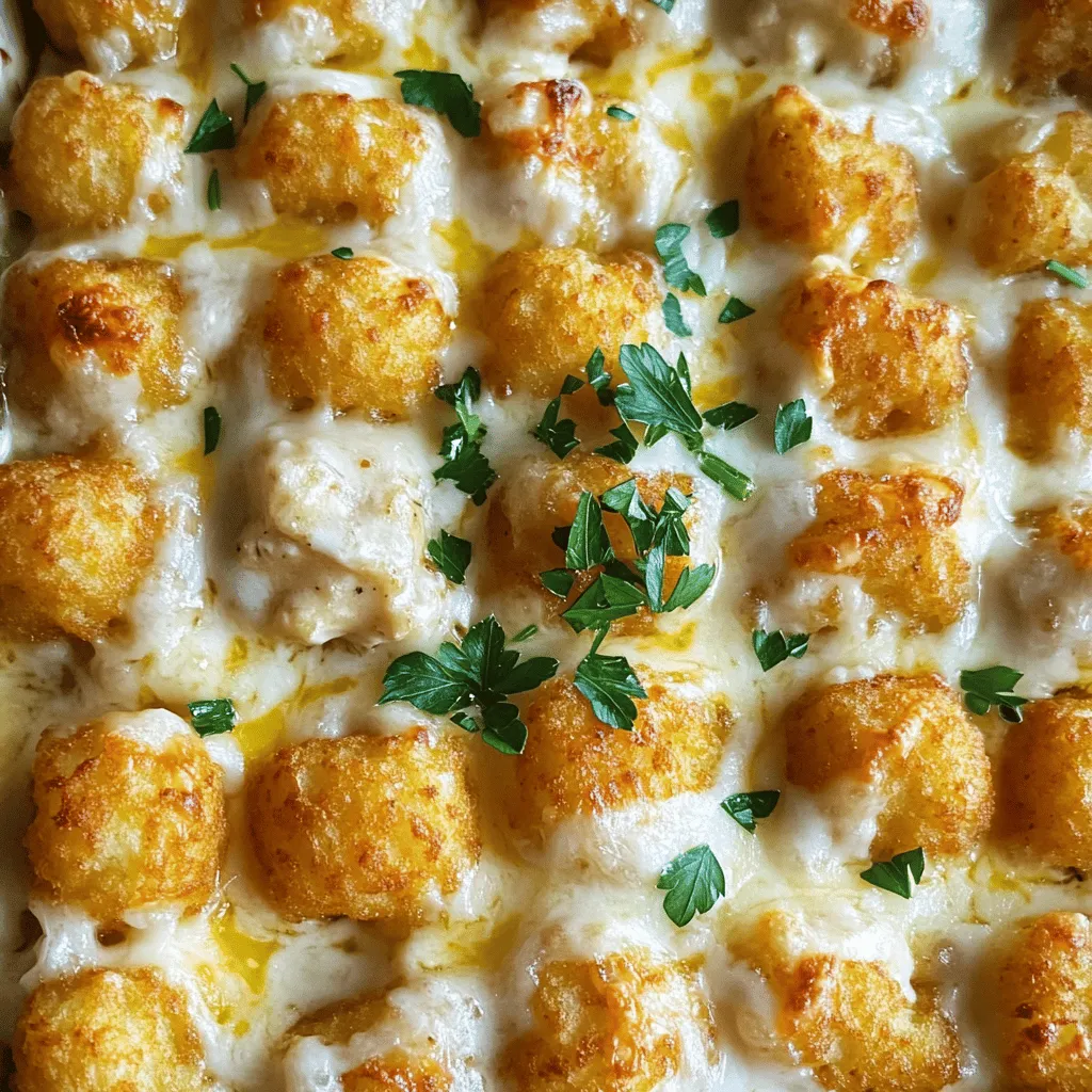 The right ingredients make all the difference in a creamy chicken tater tot bake. Let’s dive into what you need.