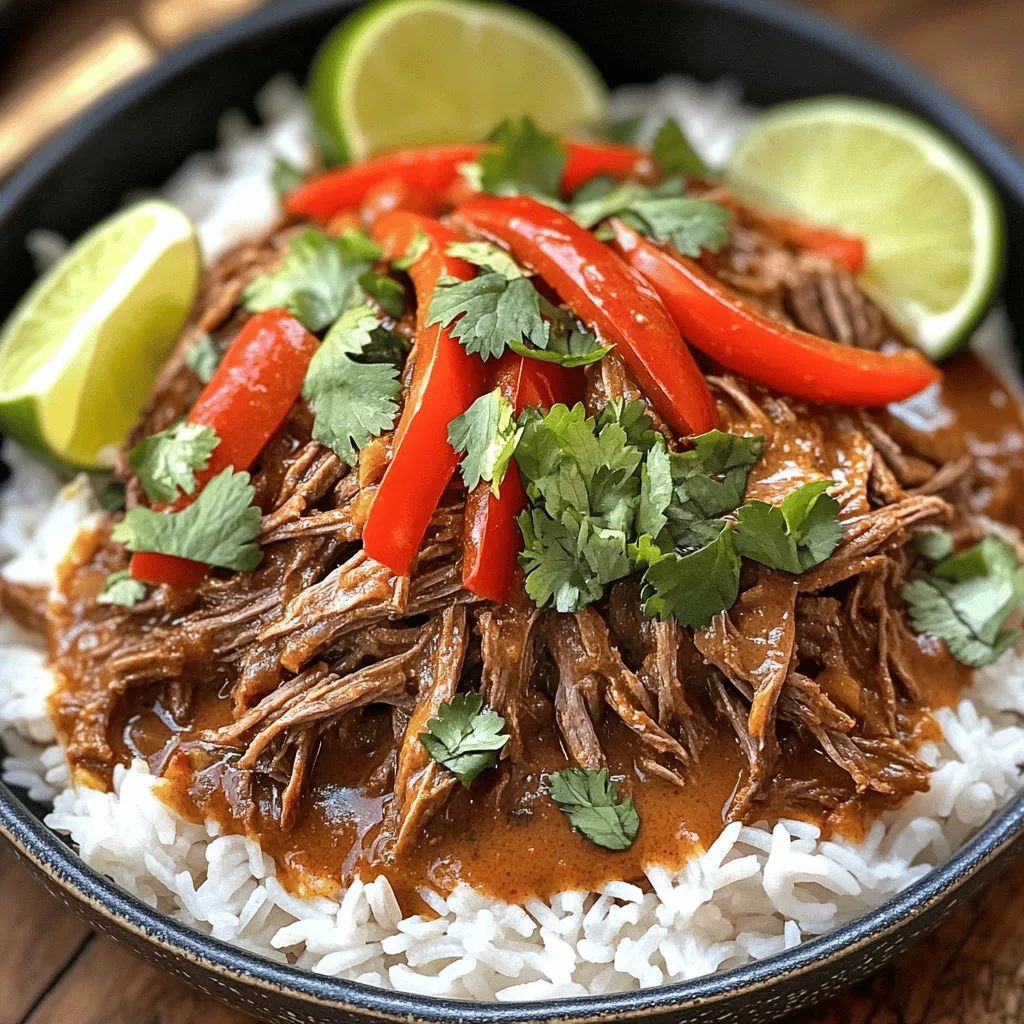 To make Coconut Red Curry Drip Beef, you need simple and fresh ingredients. Here’s what you will use: