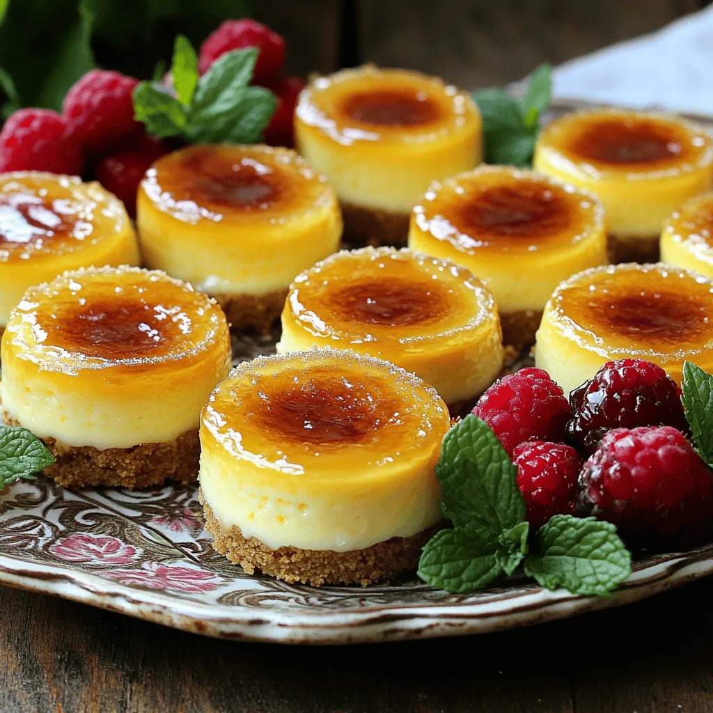 For a mini crème brûlée cheesecakes recipe, you need a few key ingredients. First, let’s talk about the crust.