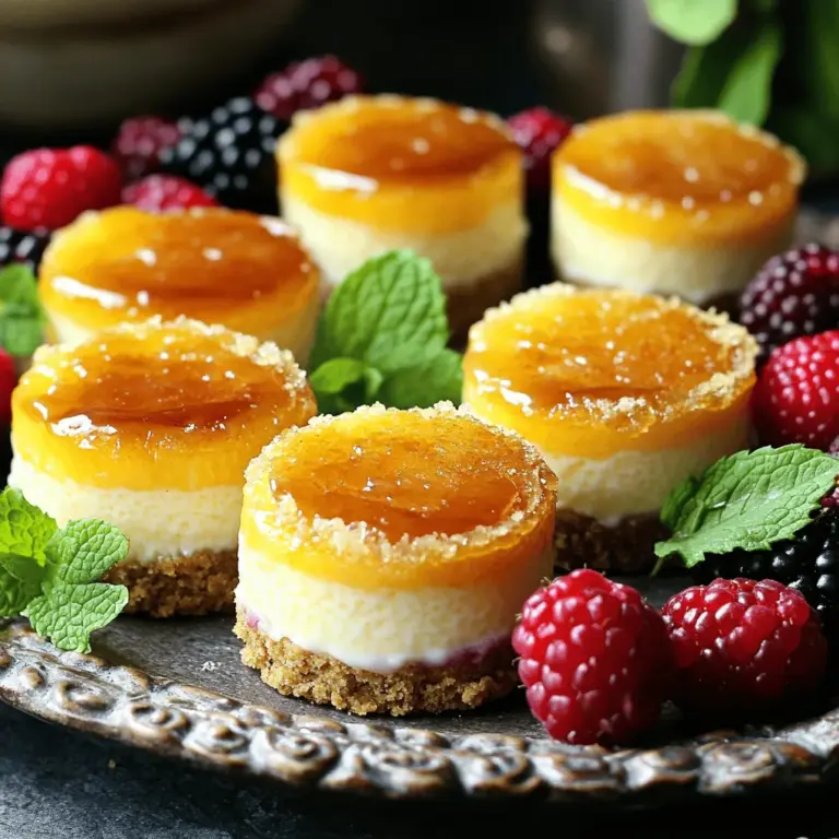 For a mini crème brûlée cheesecakes recipe, you need a few key ingredients. First, let’s talk about the crust.