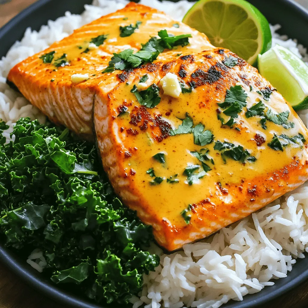 For a tasty coconut curry salmon recipe, you need fresh salmon and a few key items. First, get 4 salmon fillets, each about 6 ounces. You want them to be thick and fresh. They will soak up the flavors well.