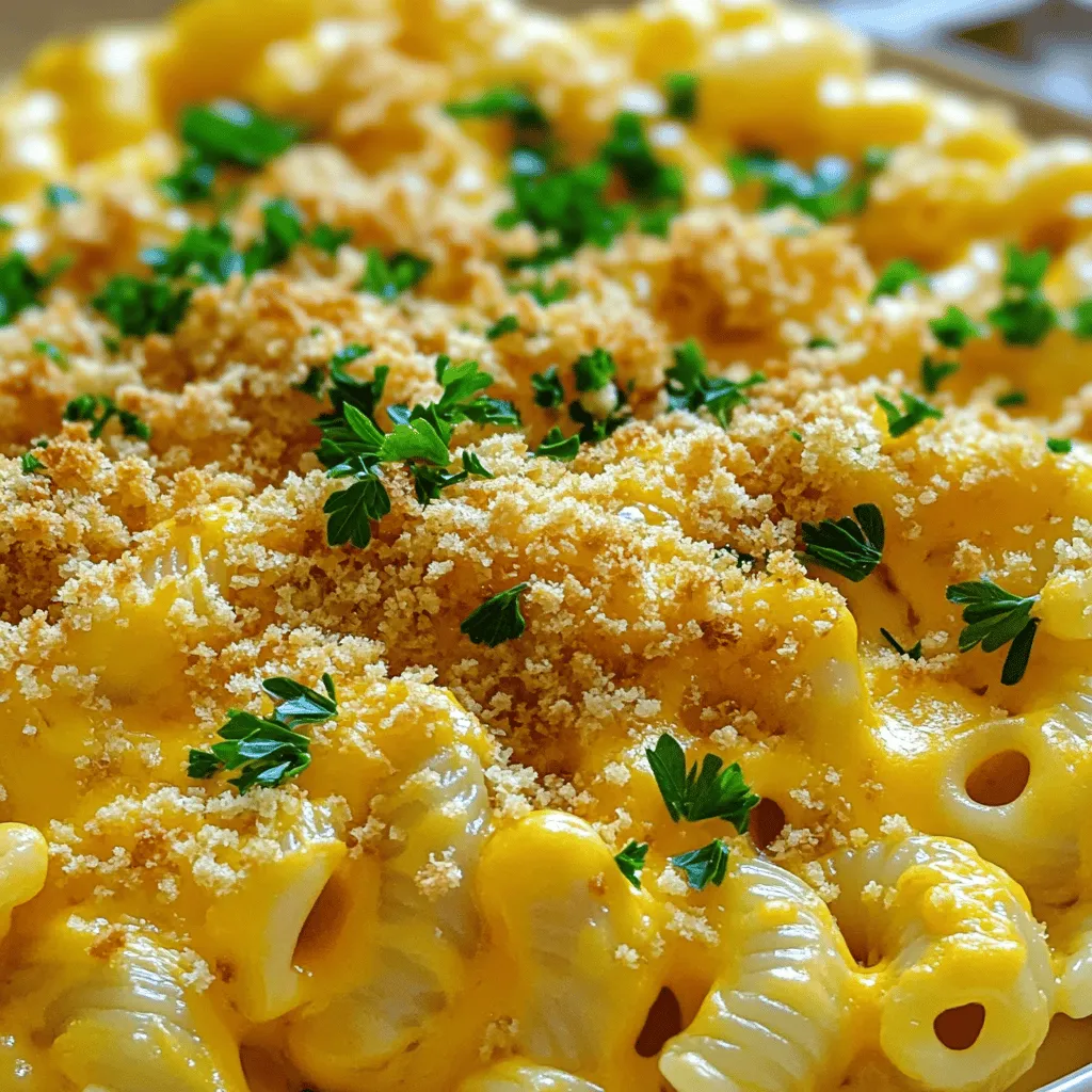 To make creamy baked mac and cheese, you need simple yet key ingredients. Start with 8 oz of elbow macaroni. This shape holds the cheese sauce well. Next, use 2 tablespoons of unsalted butter and 2 tablespoons of all-purpose flour for a roux. This roux will help thicken your cheese sauce.