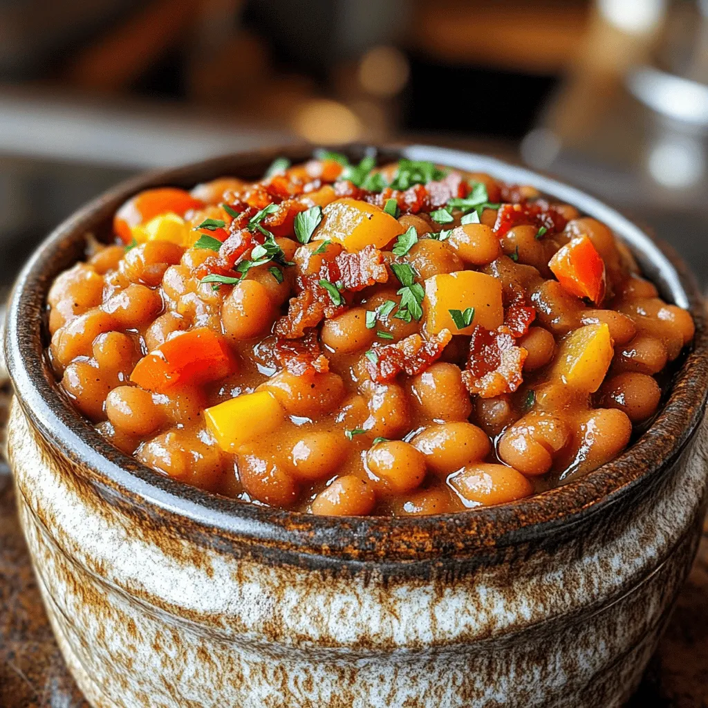 To make the best baked beans, start with the right beans. I recommend using navy beans or pinto beans. Both offer a creamy texture when cooked. You can also use canned beans for a quicker option. Just drain and rinse them before use.