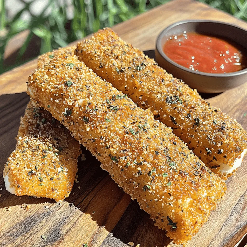 To make great mozzarella sticks, you need simple ingredients. The main star is fresh mozzarella cheese. I like to cut it into sticks that are about 3 inches long. This size helps the cheese melt well and gives you that perfect cheese pull.