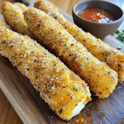 To make great mozzarella sticks, you need simple ingredients. The main star is fresh mozzarella cheese. I like to cut it into sticks that are about 3 inches long. This size helps the cheese melt well and gives you that perfect cheese pull.