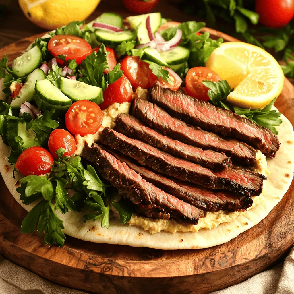 The beef shawarma supreme sandwich needs a few key ingredients. First, you will use 1 lb of beef flank steak. This cut is tender and has great flavor. You can also use other cuts like sirloin or ribeye.