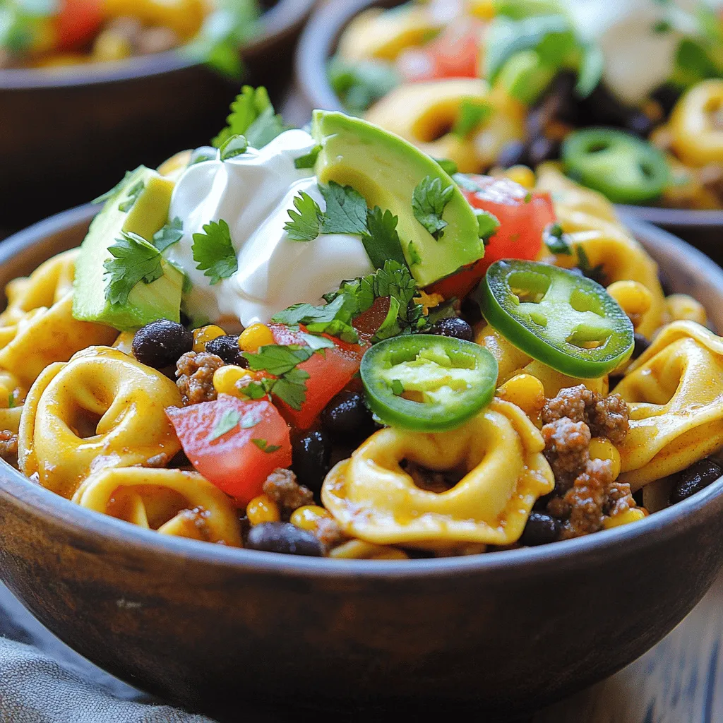 The taco tortellini recipe is simple yet packed with flavors. The main star is cheese tortellini. You can use fresh or frozen tortellini. Both options work great. They bring a nice texture to the dish.
