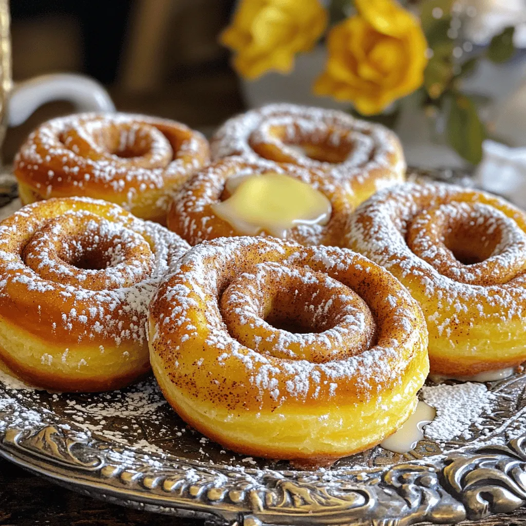 To make buttery cinnamon roll doughnuts, you need simple yet essential ingredients. These items come together to create a rich and tasty treat.